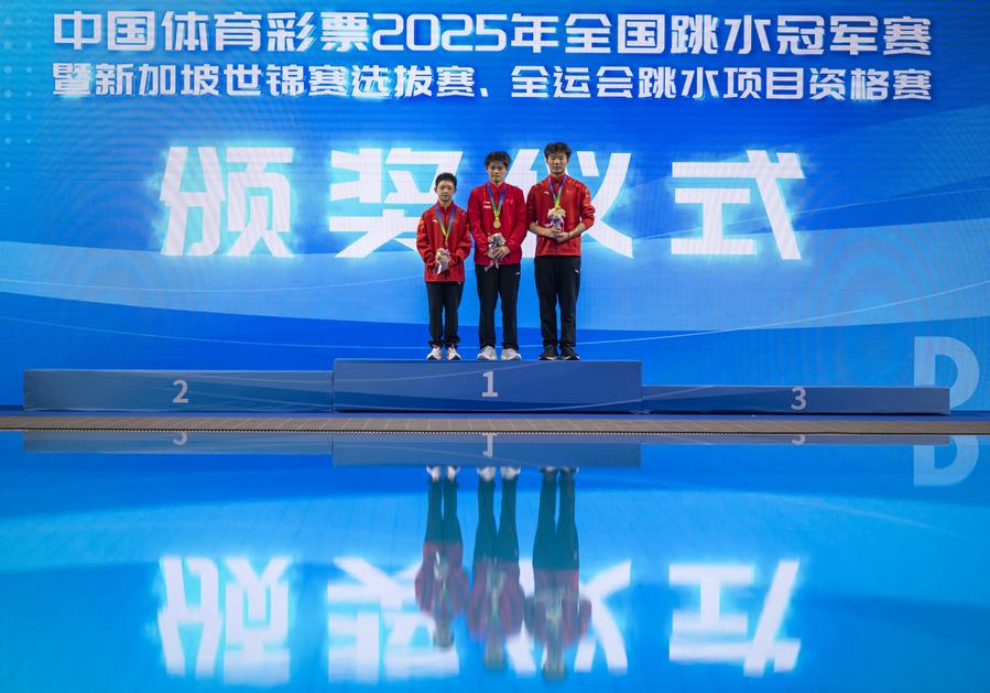 全国跳水冠军赛：朱子锋登顶男子10米台