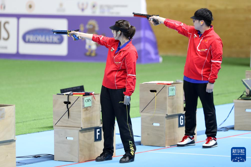 射击世锦赛:姚千寻/胡凯获10米气手枪混合团体冠军