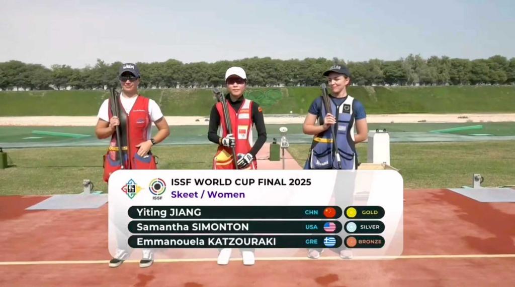 射击世界杯总决赛:江伊婷满中夺冠 中国队四金收官